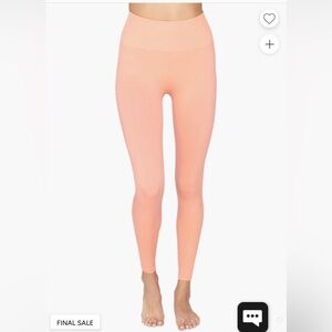 Spiritual Gangster Icon High-Waist Seamless Leggings, Flamingo, M/L